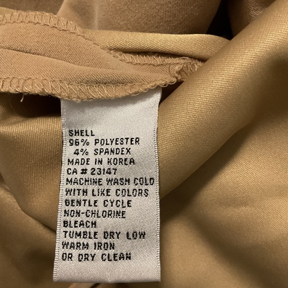 Talbots Button Up Shirt Jacket Suede Look Stretch Tan Shacket - Picture 8 of 8